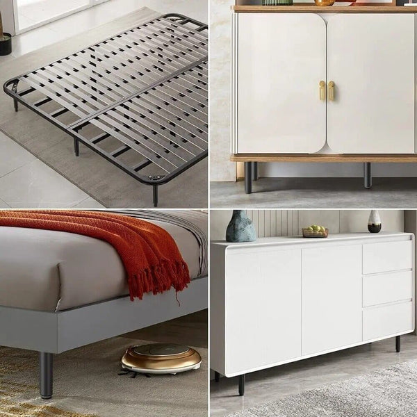 4X Bed Legs Adjustable Retractable Heavy Duty Bed Center Frame Support Feet Leg