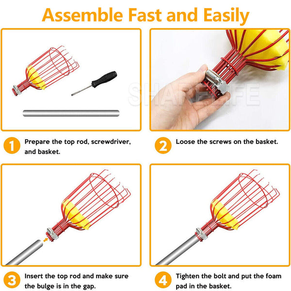 Red Horticultural Convenient Labor saving Fruit Picker Tool Apple Picking Garden