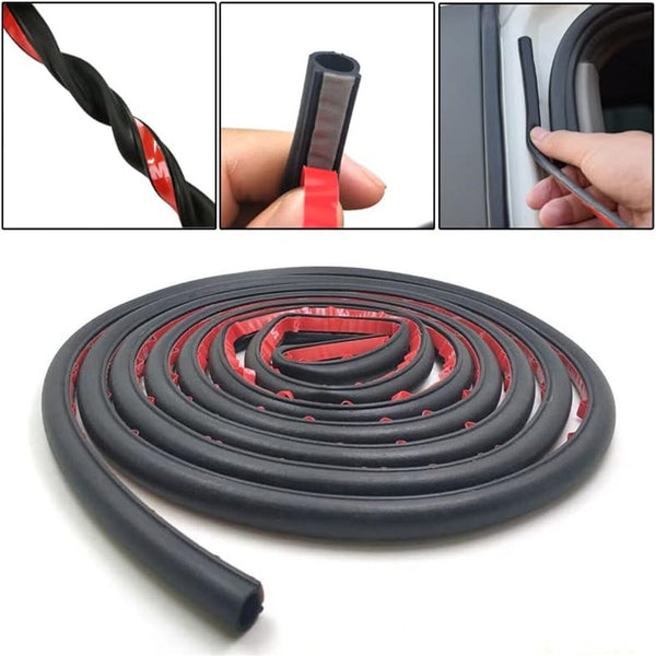 D Shape Universal Car Door Rubber Seal Trim Strip Weatherstrip Edge Cover 10M AU