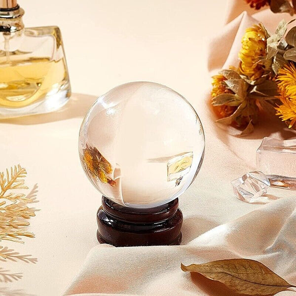 80mm Clear Glass Crystal Healing Ball Photography Lens Ball Sphere Decoration AU