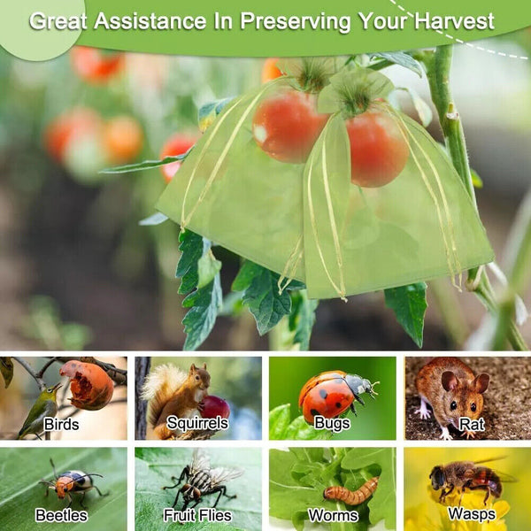 Fruit Net Bags Agriculture Garden Vegetable Protection Mesh Insect Proof