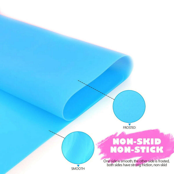 2pcs A3 Silicone Baking Mat Pastry Bakeware Pad Tray Clay Fondant Sheet 30x40cm