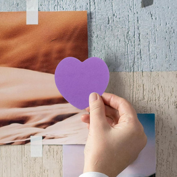 1080 Pack Heart Shaped Sticky Notes – Bright Self Adhesive Memo Pads for Home, School and Office