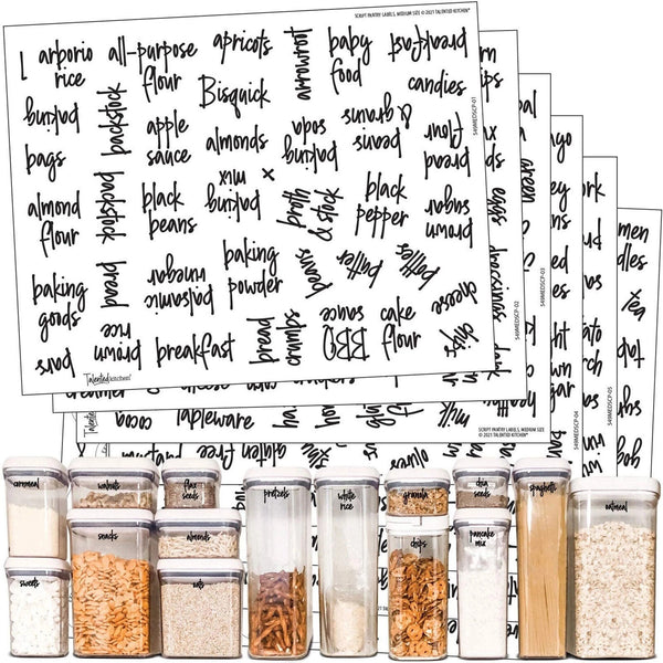 336 Waterproof Pantry Labels Stickers Self Adhesive Kitchen Food Label Stickers