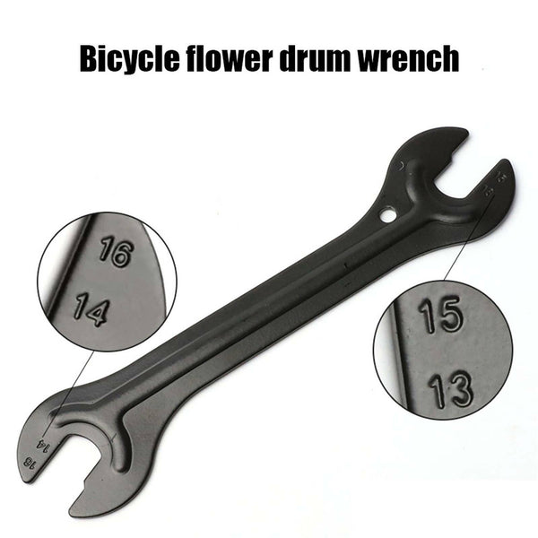 2PCS Bike Hub Cone Wrench Bicycle Wheel Axle Pedal Spanner 13-16 mm Repair Tool