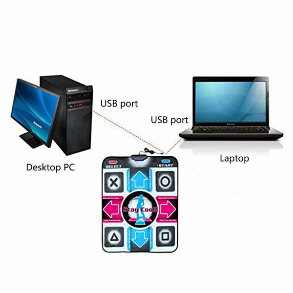 USB Dancing Mat Step Blanket Dance Mat Pad Non-Slip For PC TV AV Video Game