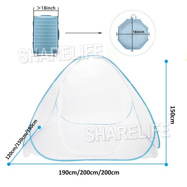 OZ Folding Mosquito Net Automatic Canopy Dome Insect Bed Netting Camping Tent