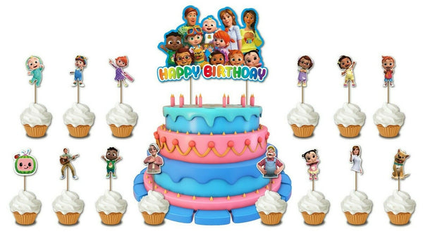 Cocomelon Tableware Party Supplies Kids Birthday Banner Topper Balloon Plate