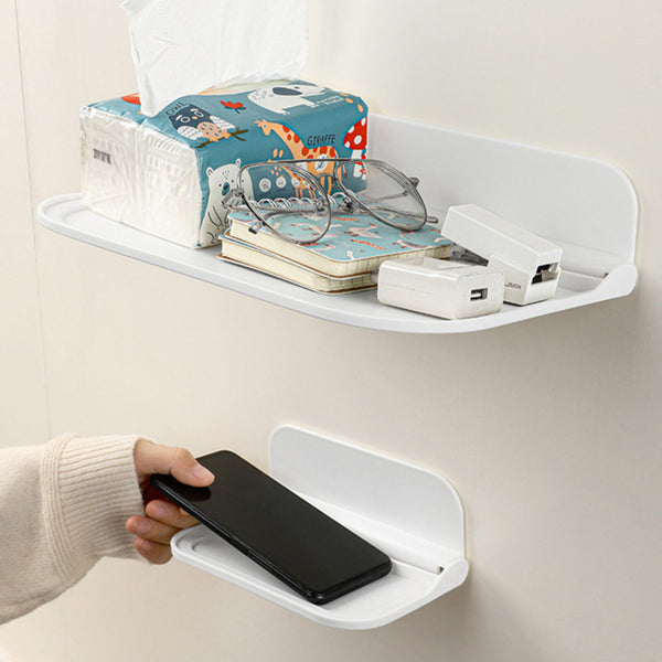 2pcs Collapsible Wall Shelf Folding Storage Rack Space Saving Organizer Holder