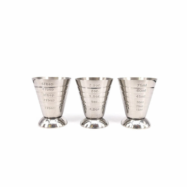 75ml Cup Spirit KU Stainless Jigger Bartending Wine Tools Alcohol Cocktails