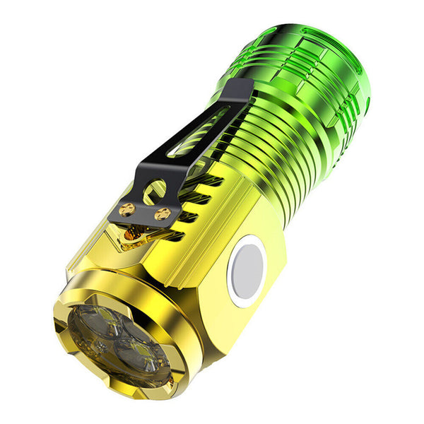 2X Three-Eyed Monster Mini Flashlight Flash Super Power Waterproof Camping Light