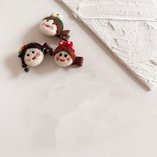 Simple Cartoon Girl Hairpin Cute Styling Hair Accessories for Kids Fashion Gift