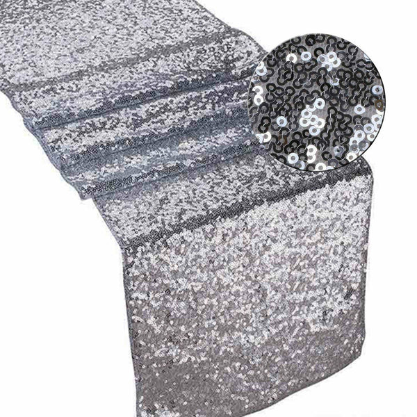 30x180cm Silver Sequin Table Runner Tablecloths Wedding Party Events Home Decora