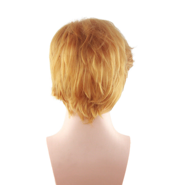 USA President Fancy Dress Costume Wig Red Tie Blonde Donald Trump Cosplay Adults