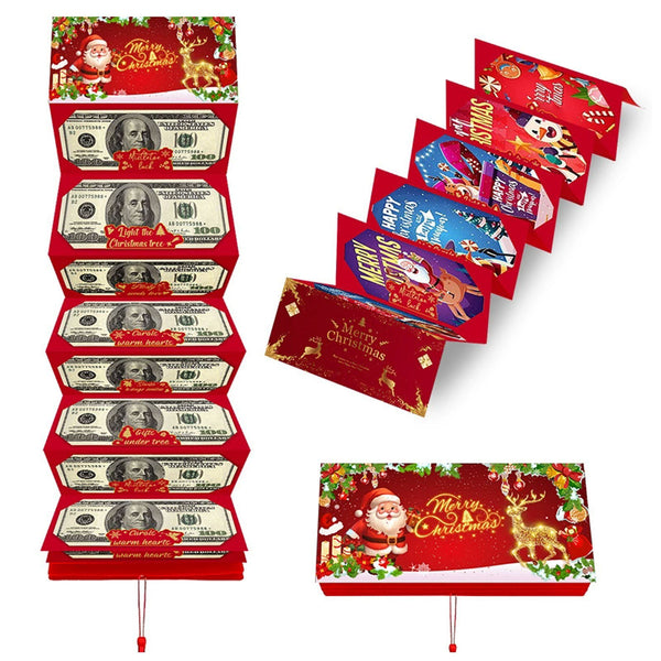 Christmas Money Holder Gift Card Holder – Holiday Surprise, Festive Design Xmas