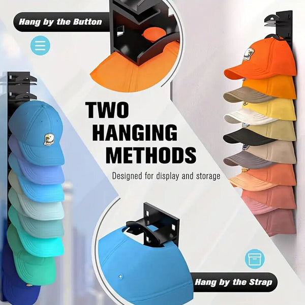 10 Hat Rack Organizer Baseball Holder Storage Adhesive Door Wall Coat Caps Stand
