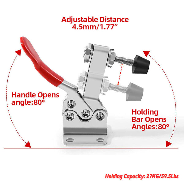 4pcs GH-201 Holding Capacity Quick Release Hand Tool Toggle Clamp Horizontal AU