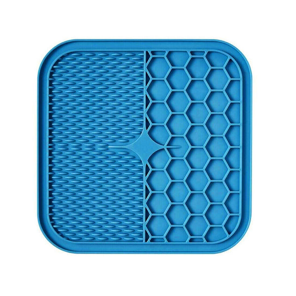 Silicone Dog Pet Lick Mat Pad Boredom Buster Slow Feeder Bath Grooming Helper AU