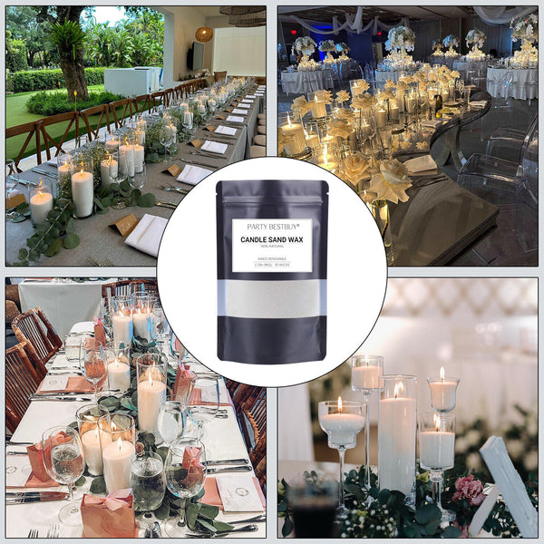 2KG Reusable Candle materials Sand Wax for DIY Pearl Candle Art Design Craft AU