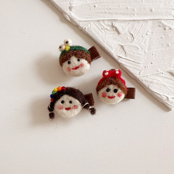 Simple Cartoon Girl Hairpin Cute Styling Hair Accessories for Kids Fashion Gift