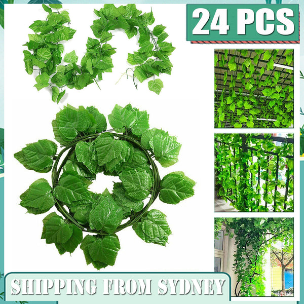 24x 2.2M Artificial Plant Ivy Vine Fake Foliage Flower Hanging Leaf Garland Part