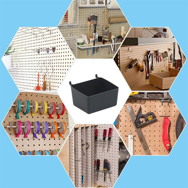 114PCS Pegboard Hooks Set Bins Peg Board Wall Hanger Garage Organizer Workshop