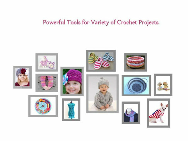 12/22 Size Multi Coloured Aluminium Crochet Hook Yarn Knitting Needles 2-8mm Set