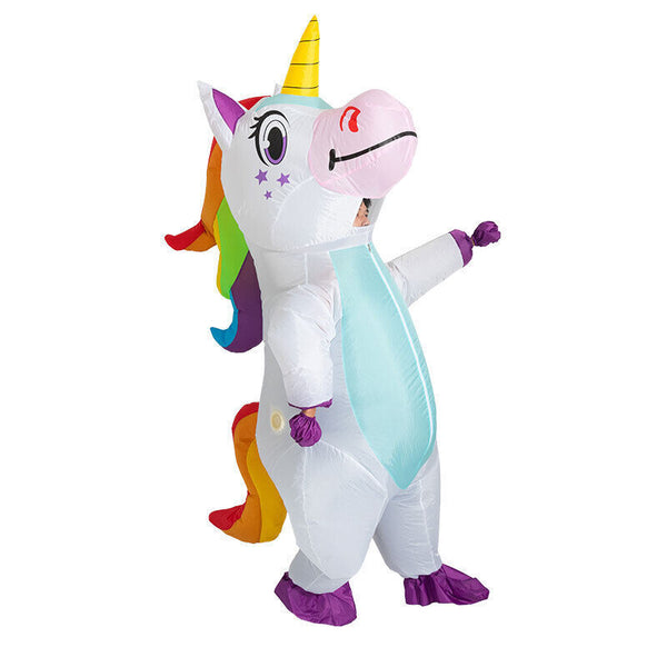 Adult Inflatable Unicorn Costume Christmas Party Cosplay Blow up Fancy Dress