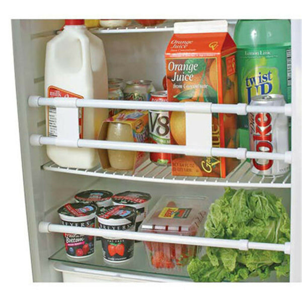 Adjustable Caravan Fridge Curtain Tension Rod Telescopic Motorhome Pole Rail 4X