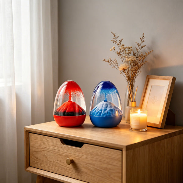 Unique Volcano Sand Hourglass Decor, Suitable For Tabletop Cafe Scene Layout
