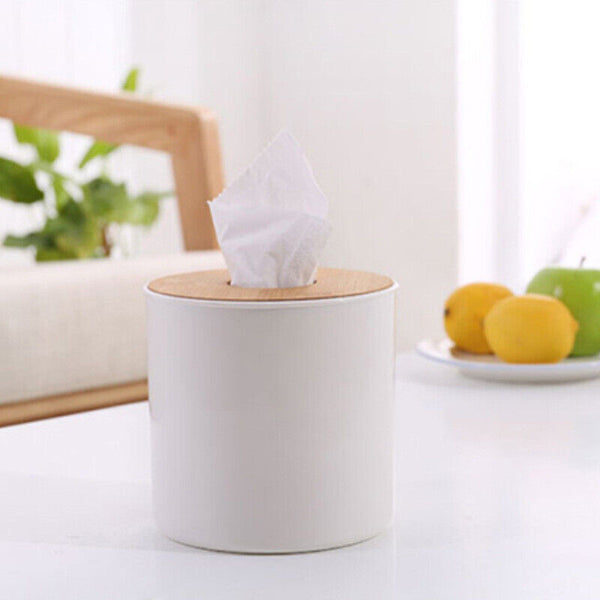 2PCS Tissue Box Holder Dispenser Paper Storage Napkin Case Wooden Cover Organize
