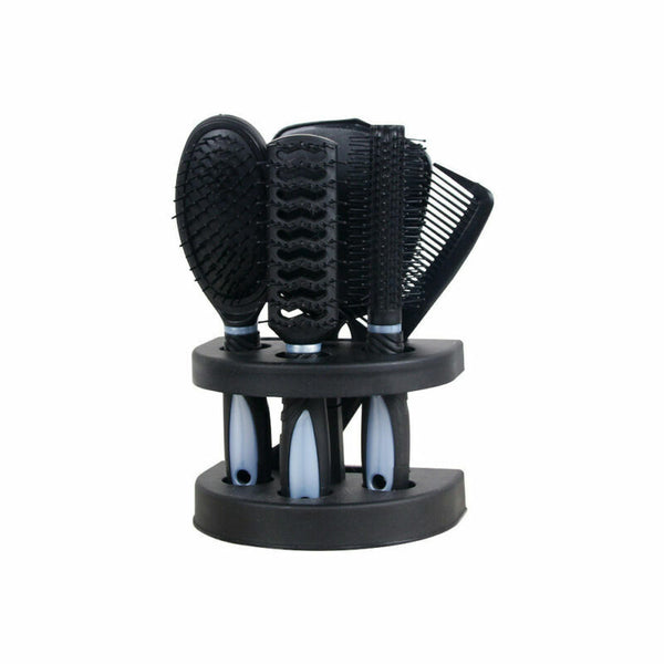 5Pcs Hold Anti-static Stand Kits Comb Brush Massage Women Ladies Sets Mirror