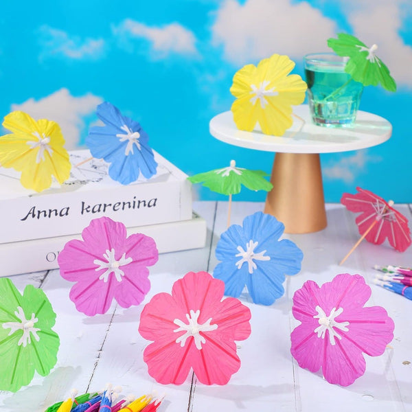 50-500pcs Cocktail Umbrella Fruit Picks Party Drinks Bar Parasols Hawaii Sticks