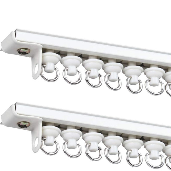 100PCS Curtain Track Glider Rail Curtain Hook Rollers Curtain Tracks Accessories