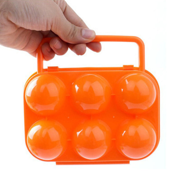 6 Eggs Container Portable Carrier Storage Box Holder Egg Tray Camping
