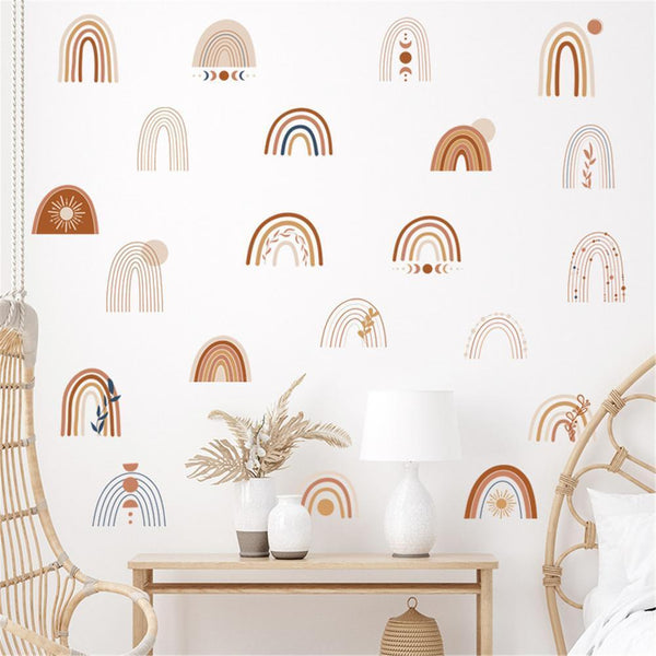 21 Boho Rainbows Removable Wall Decals Stickers Nursery Kids Bedroom AU SELLER