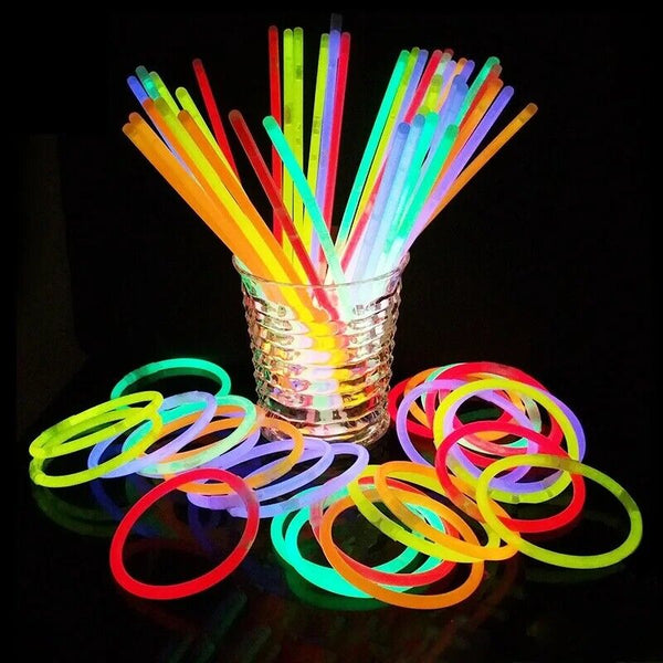 232X Mix Colour Glow Sticks Bracelets Glowsticks Set Bundle Glow In The DarK AUS
