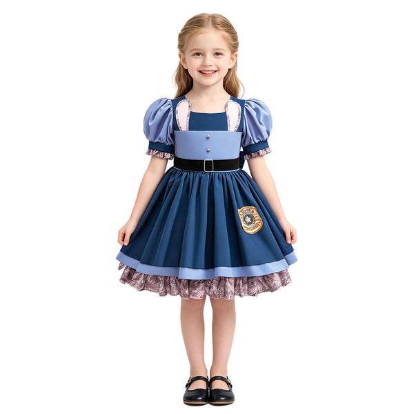 Girls Zootopia Judy Hopps Police Officer Costume Cosplay BookWeek Party Birthday