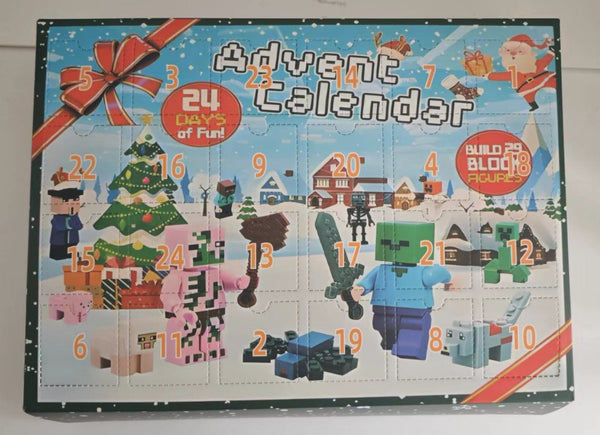 2024 Surprise Gifts Christmas Minecraft Figure 24 Days Countdown Advent Calendar