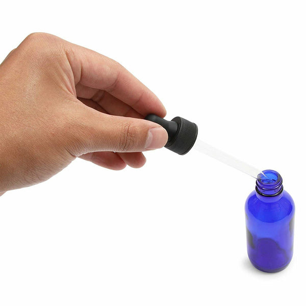 5-30PCS Blue Glass Liquid Dropper Reagent Eye Pipette Essential Oils Bottle AUS