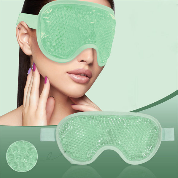 HOT/COLD MASK Gel Beads Eye Spa Reusable Cooling Ice Pack Pain Relief Tired Eyes