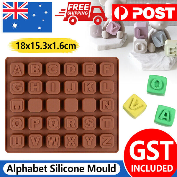 Chocolate Silicone Baking Mould Cake Ice Tray Candy Jelly Mold Letter Number AU