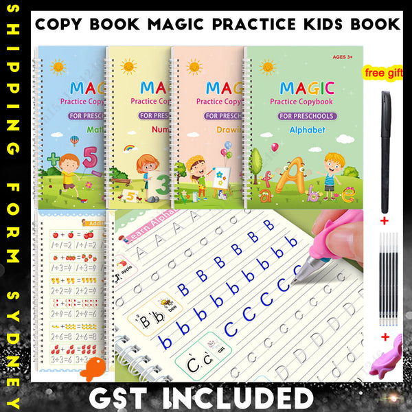 4 Kids Magic Handwriting Copybook Reused Groove Practice Calligraphy Book Number