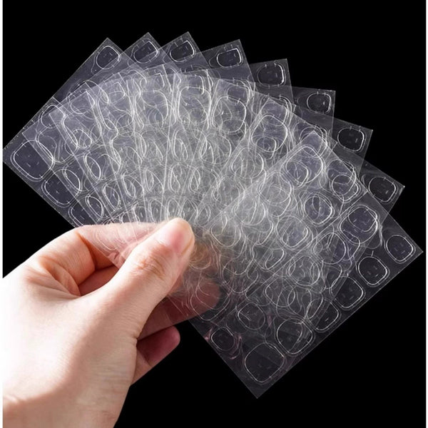 2400Pcs Clear Double Sided Nail Glue Tape Sticker Adhesive Press On Nail Tabs AU