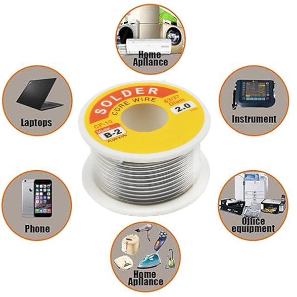 2.0mm Tin Lead Solder Wire Rosin Core Soldering Wire 2.0% Flux Reel 250/500G AUS