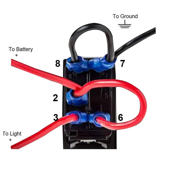 HIGH BEAM 12V Rocker Waterproof Toggle Switch Blue LED Car Boat Caravan