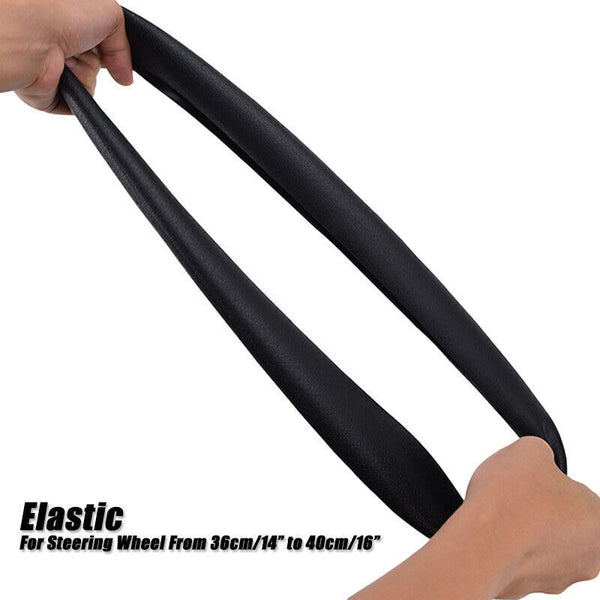 Car Steering Wheel Cover Protector Universal Leather Texture Silicone