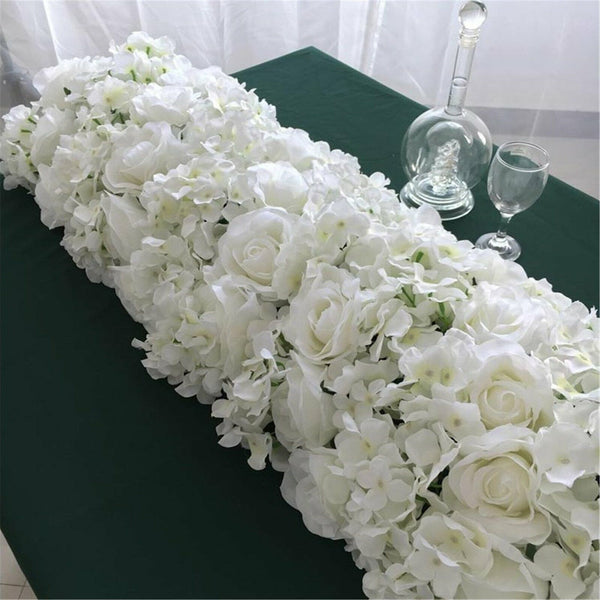 1.8m White Cream Artificial Flowers Arrangement Backdrop Flower Rope Wedding