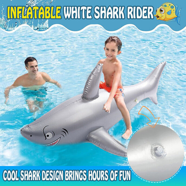 PVC Simulation Inflatable Shark Fun Water Toys For Kids Children Swimming Pool