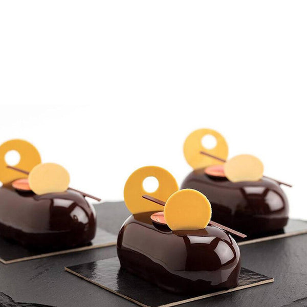 8 Hole Silicone Mousse Cake Mold Oval Chocolate Jelly Baking Tray